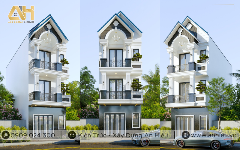 Nhà Phố Bán Cổ Điển 1 Trệt 1 Lầu