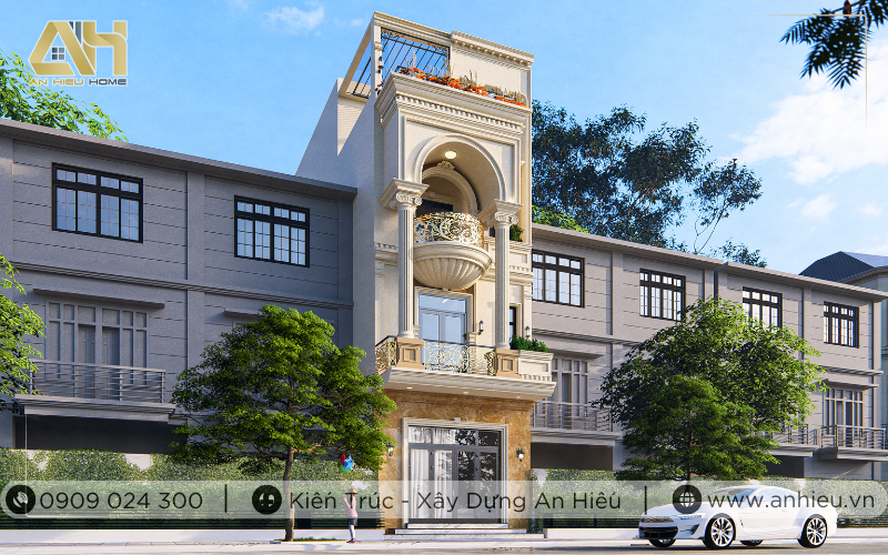 Nhà Phố Bán Cổ Điển 1 Trệt 2 Lầu 