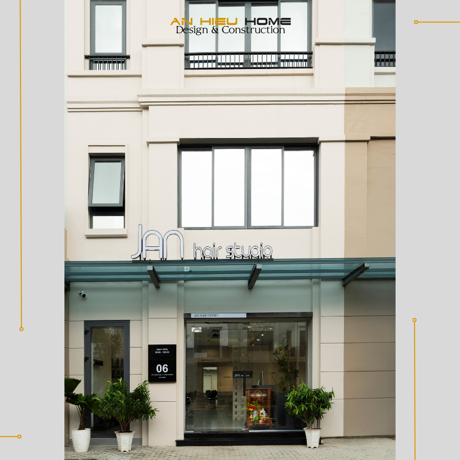 Thi công trọn gói salon tóc Tây Sông Hậu, Long Xuyên